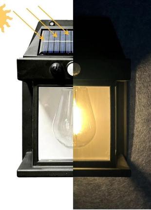 Лампа solar wall lamp k-888 з датчиком руху, 3 режими освітлення настінна лампа світильник для дому саду