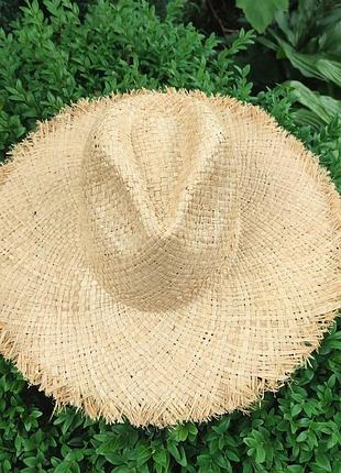 Капелюх солом'яний літній жіночий солома шляпа рафія панама