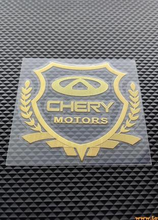 Авто значок chery motors наклейка на машину авто наклейки значки марки машин на кузов бампер скло двері капот крила багажник