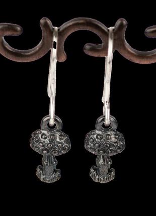 Сережки мухомор чернение серебро