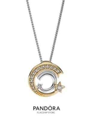 Цепочка чокер кулон серебро silver_pandora original