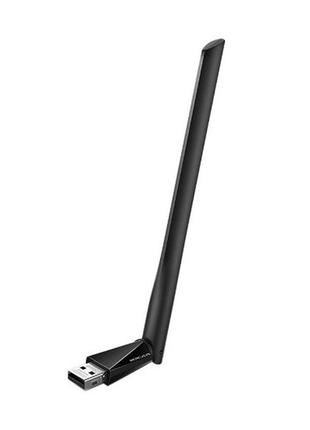Сетевой адаптер mercusys mu6h usb/650 мбит/с внешний черный