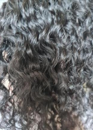 Полупарик накладка топпер макушка 100% натуральный волос афро.