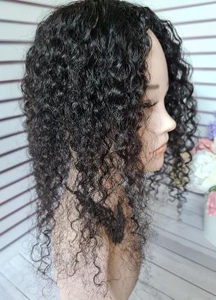 Полупарик накладка топпер макушка 100% натуральный волос афро.