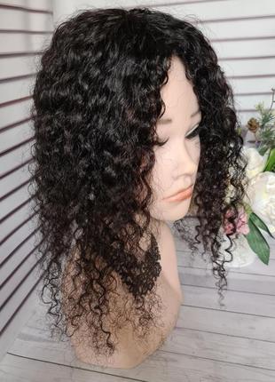 Полупарик накладка топпер макушка 100% натуральный волос афро.