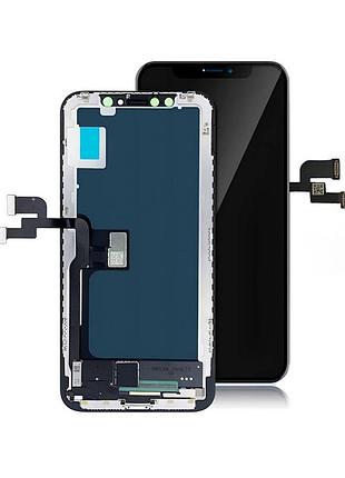 Дисплей apple iphone x (ips) (in cell) (zy) с черным тачскрином