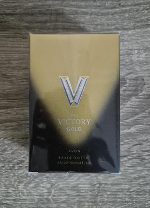 Туалетна вода v for victory gold avon 75 мл