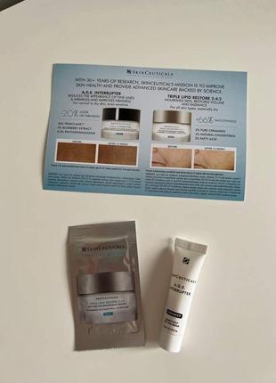 Крем від зморшок skinceuticals a.g.e. interrupter та triple lipid restore