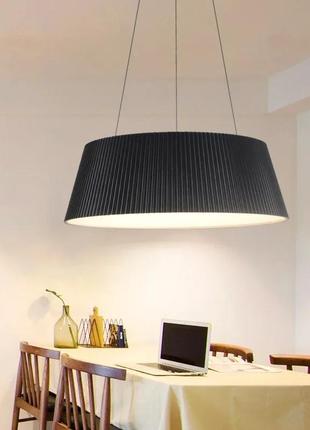 Люстра подвесная led с пультом 27574 черный 30-100х45х45 см.