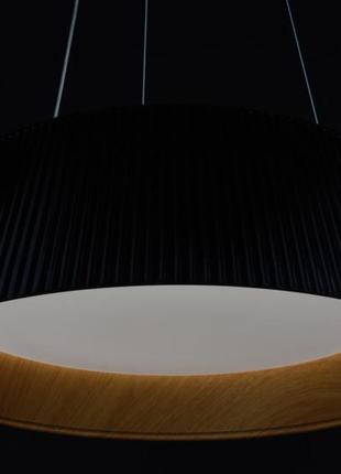 Люстра подвесная led с пультом 27574 черный 30-100х45х45 см.9 фото