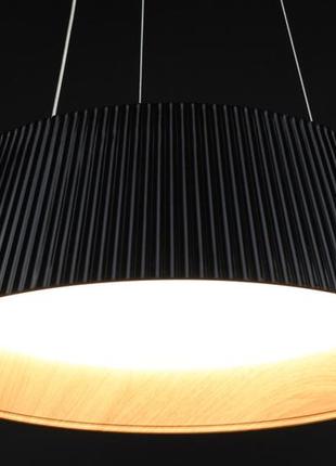 Люстра подвесная led с пультом 27574 черный 30-100х45х45 см.8 фото