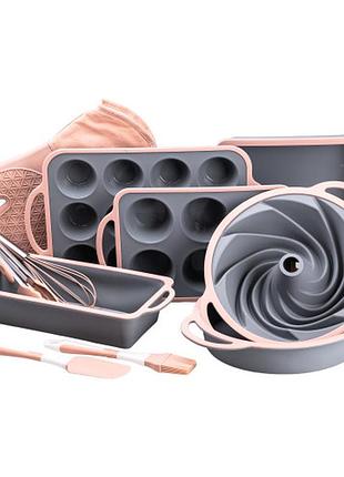 Набір для випікання силіконові форми й аксесуари 11 предметів стійкість до високих температур