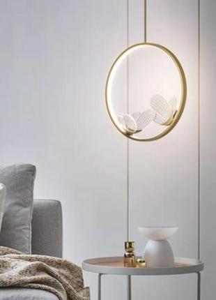 Люстра подвесная led 26506 золото 35-200х25х10 см.