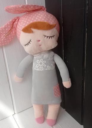 М'яка іграшка лялька мама зайка сплюшка зайчик кукла metoo