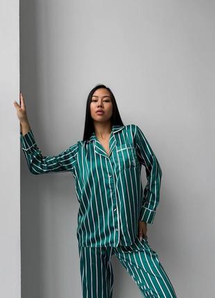Жіноча сатинова піжама3 фото