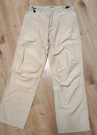 Брюки брюки мужские бежевые длинные широкие gswd original casual regular fit man, размер xl
