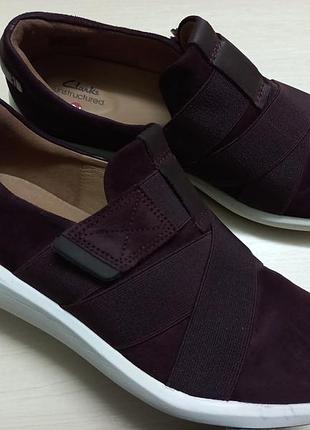 Кроссовки мокасины кожа замш жен.39р.clarks индии