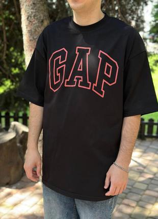Футболка gap черная мужская / женская