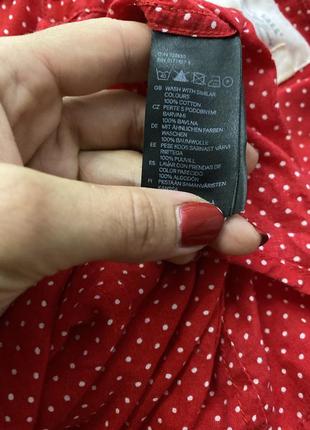 Блуза блузка сорочка в горошок бавовна amp h&m. xl3 фото