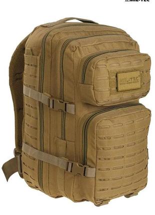 Рюкзак mil-tec assault laser cut 36 l olive koyote  штурмовий рюкзак, сучасна модель3 фото