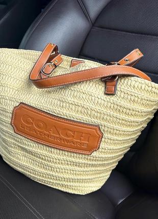 Сумка соломяна coach