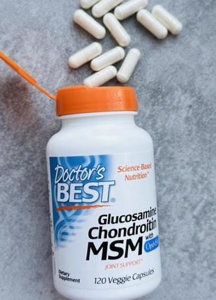 Глюкозамін 🐚хондроітин 🐚мсм з optimsm doctors best 120 капс. 05/26