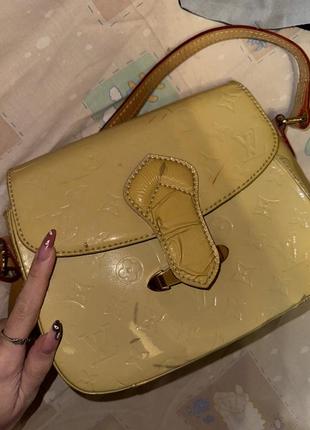 Louis vuitton сумка через плечо оригинал желтая винтаж