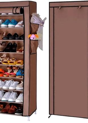 Тканинний стелаж для зберігання взуття ason shoe cabinet 9 полиць 160 x 60 x 30 см
