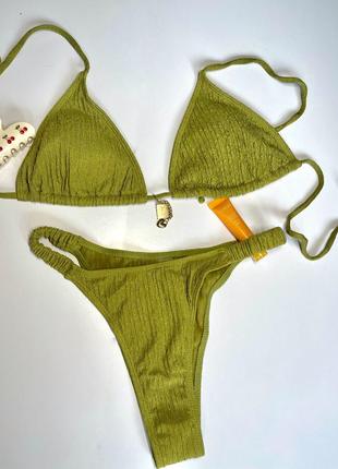 Оливковый купальник👙
