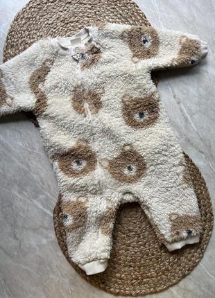 Чоловічок фліс ведмедик 6-9 місяців