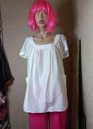 Шелковая блузка топ футболка 46-48 размер reiss