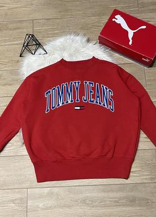 Жіноча кофта світшот tommy hilfiger big logo xs/s оригінал1 фото