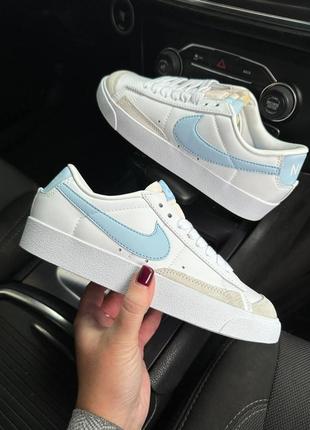 Nike blazer low blue white