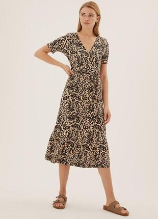 Міді сукня, леопардовий принт, плаття1 фото