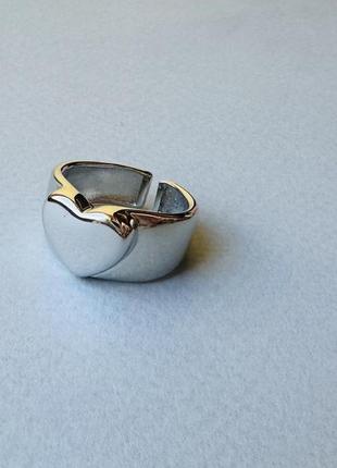 Кольцо серебро 925 проба посеребрение кольцо с сердцем кольца