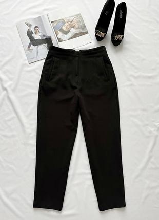 Базовые черные брюки с вытачками на талии zara5 фото