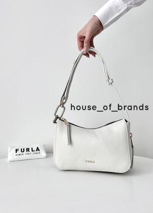 Женская брендовая кожаная сумочка хобо furla skye hobo сумка оригинал кожа фурла на подарок жене подарок девушке1 фото