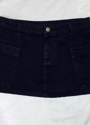 ❤️ карго юбка ❤️ мини юбка черная карго y2k coquette с карманами