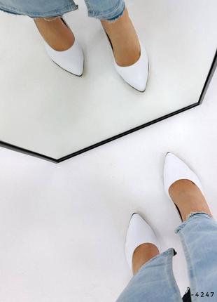 Классические туфли - nensi, белая, натуральная кожа3 фото