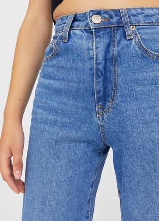 Укороченные широкие джинсы кюлоты палаццо stradivarius7 фото