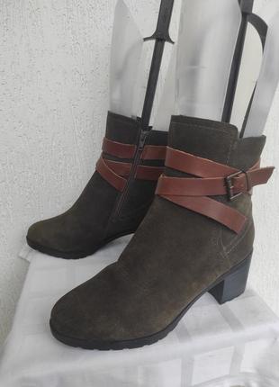 Полусапожки кожанно-замшевие skechers р.40-41