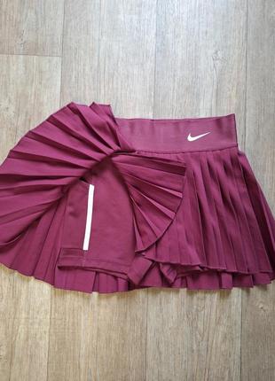 Юбка nike court dri-fit advantage skirt теннисная новая оригинал6 фото