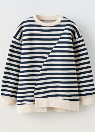 Полосатый свитшот zara (11/12 лет 152 см)