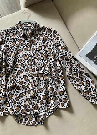 Блуза леопардовый принт