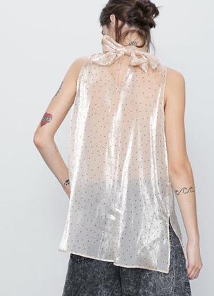Топ из органзы zara