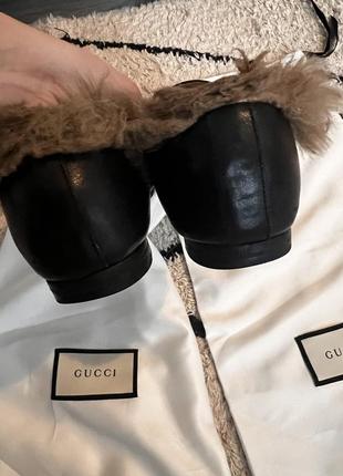 Меховые лоферы gucci оригинал6 фото