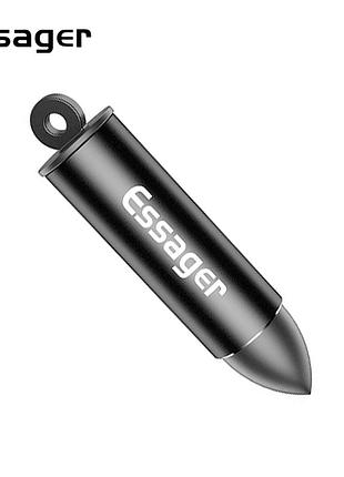 Портативний контейнер чорний essager для зберігання коннекторів