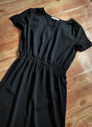 Коротка сукня чорного кольору пояс на ризинці2 фото