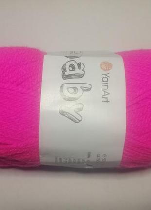 Yarnart " baby", розовый неон, no174