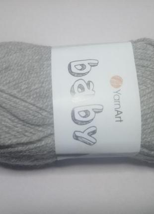 Yarnart "baby", пепельный, no195